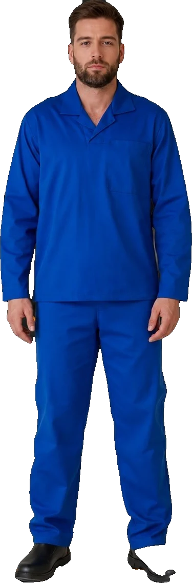 Uniforme de brim azul royal